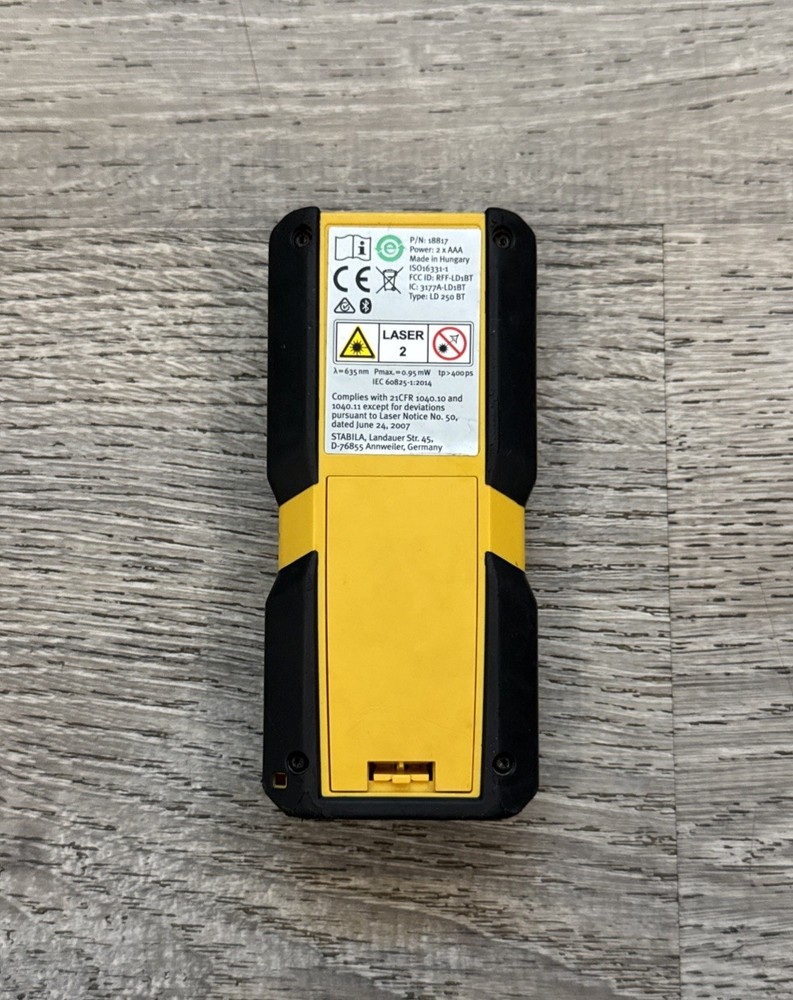 Stabila LD250BT Laser Distance Measuring Tool Bluetooth