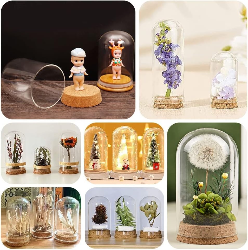 Multi-Purpose Decorative Glass Jars with Cork Base - Perfect for DIY Projects