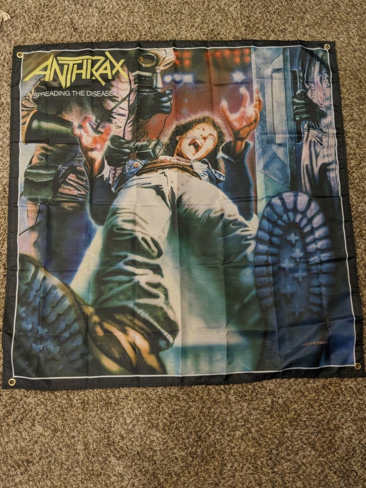 Anthrax flag 4'x4' superfast shipping
