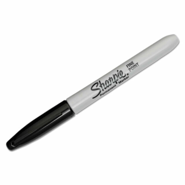Sharpie 30001 Fine Tip Permanent Markers, Black - 12 Count Quick Ship