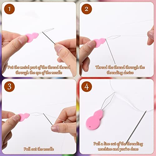 35 Pcs Needle Threader Wire Loop Tool for Hand Sewing Crafting Knitting