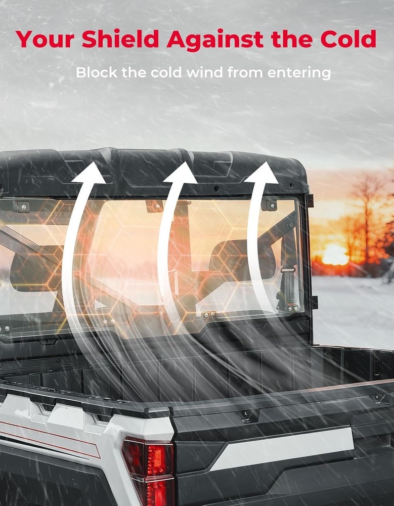 KEMIMOTO Light Tinted Rear Window, Pre-installed Back Windshield Compatible with