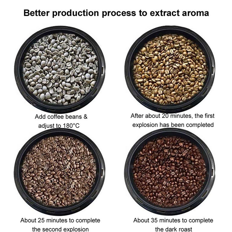 Electric Coffee Roaster Machine Multifunction Timer Household Popcorn Nuts Bean