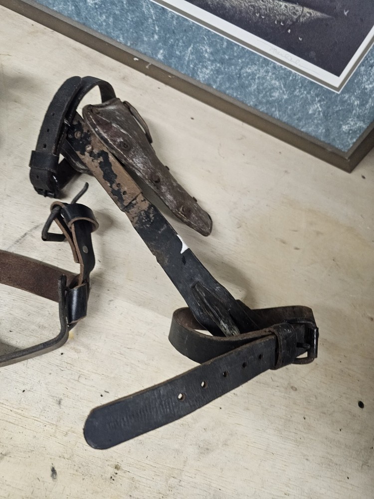 Vintage Bell System Set Buckingham Lineman Pole Climbing Spikes