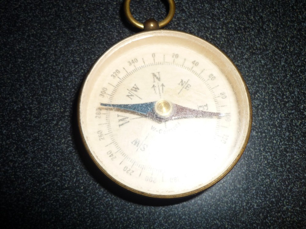 Vintage brass compass Made in W. Germany