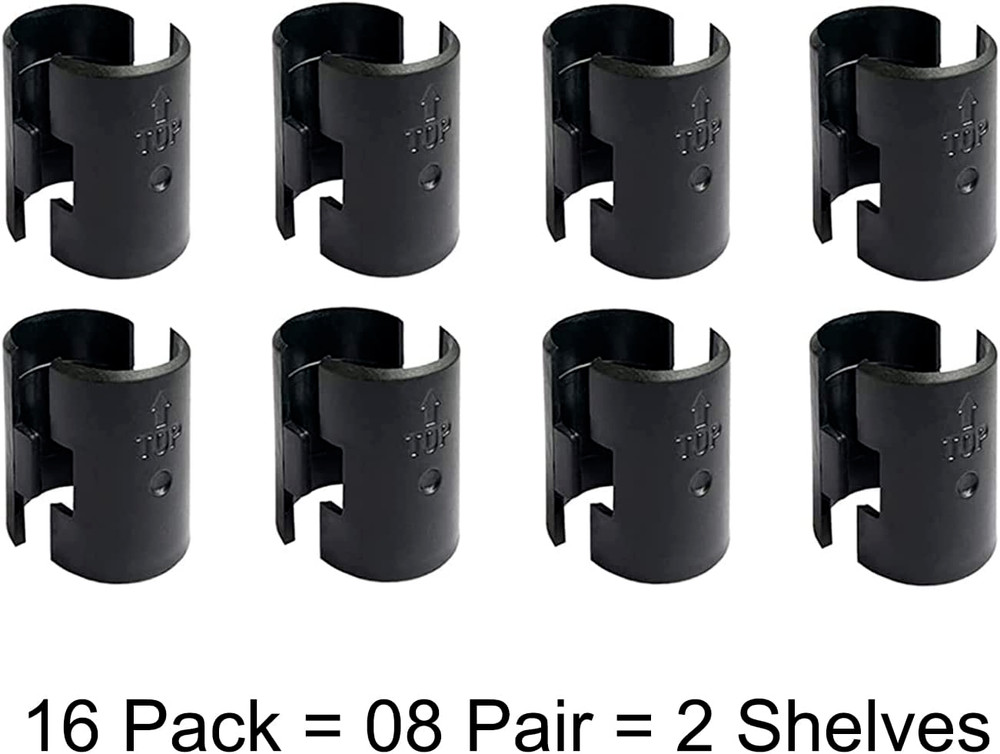 1" Wire shelf clips 16 pak, 8 pair ☯