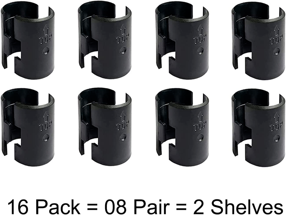 1" Wire shelf clips 16 pak, 8 pair ☯