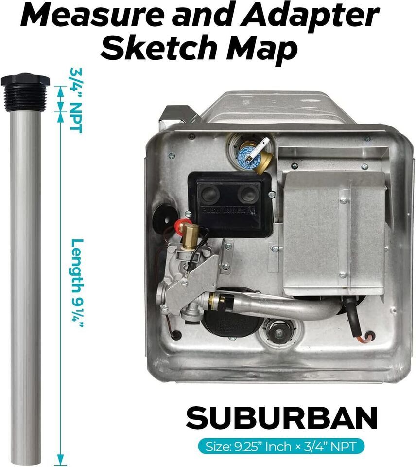 RV Water Heater 1PC Magnesium Anode Rod For Suburban Camper Hot Trailer