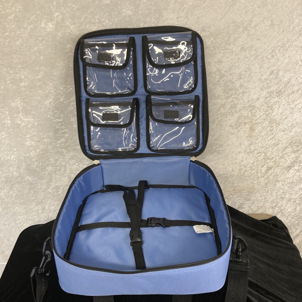 Canvas Compartmentalized Sewing Gaming Carrying Storage Case Inside Pockets