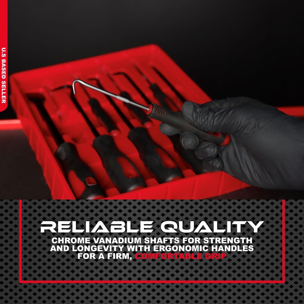 ABN Precision Scraper, Hook, and Pick 9-Piece Set – Small 6.5in Large...