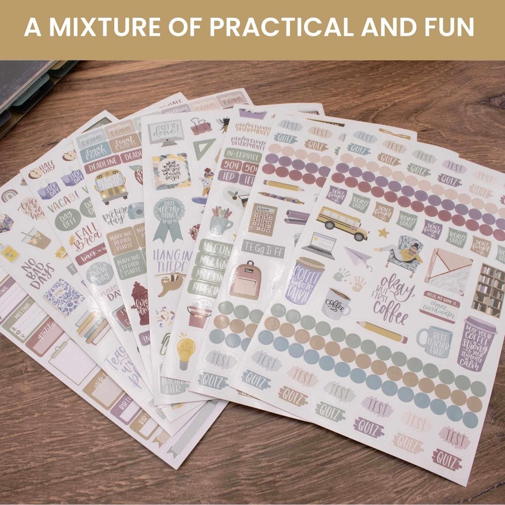 Planner Stickers | Teacher Pack | Cool Tones