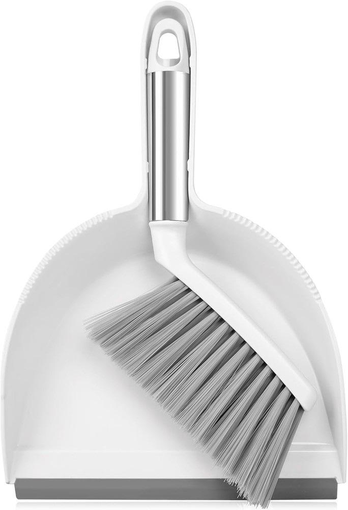 Small Broom and Dustpan Set, Brush White