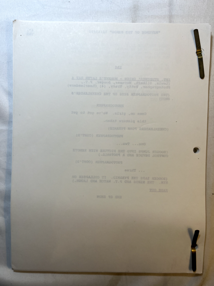 Revenge of the Nerds PILOT Script Eric Cohen ORIGINAL