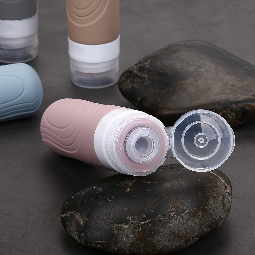 Silicone Travel 5 pc Set Squeezable 3 Ounce