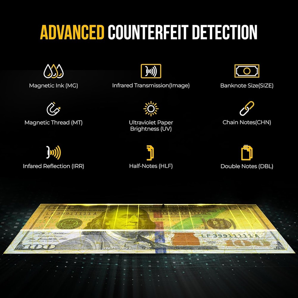 Compact Money Count Machine with Zero-Error Features & Multi-Currency Support