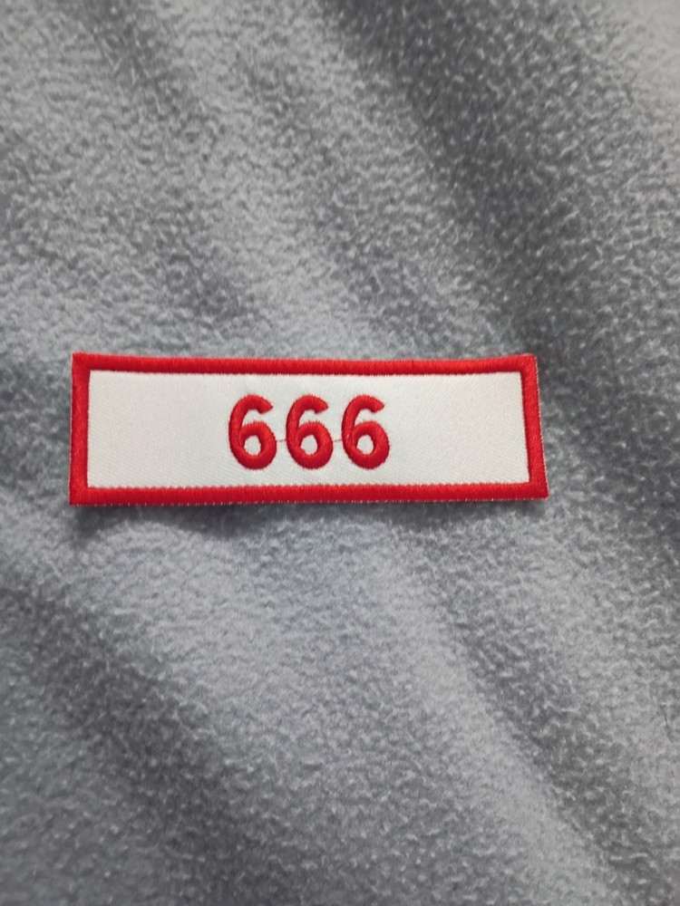 6 PC Red and White Front Vest Patched