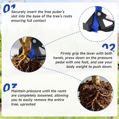 Heavy Duty Sapling Puller Tool - Ergonomic Root Remover for Trees & Shrubs