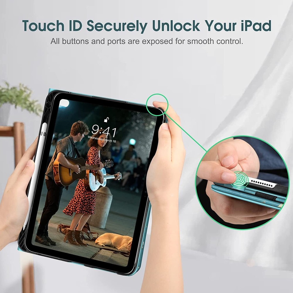 For iPad 10th Gen 10.9" (2022) Multi-Angle Viewing Protective Stand Case Cover