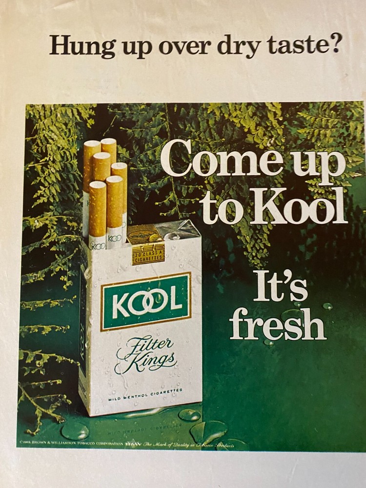 Kool Cigarettes, Full Page Vintage Print Ad