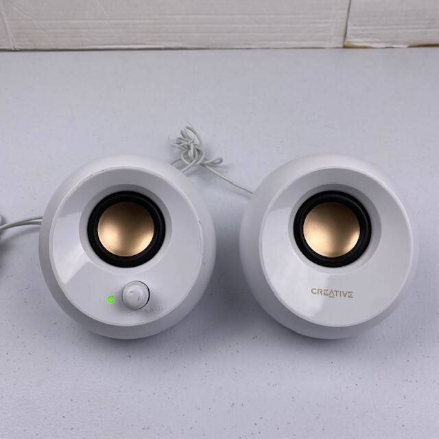 White Creative USB Wired Speakers MF1680