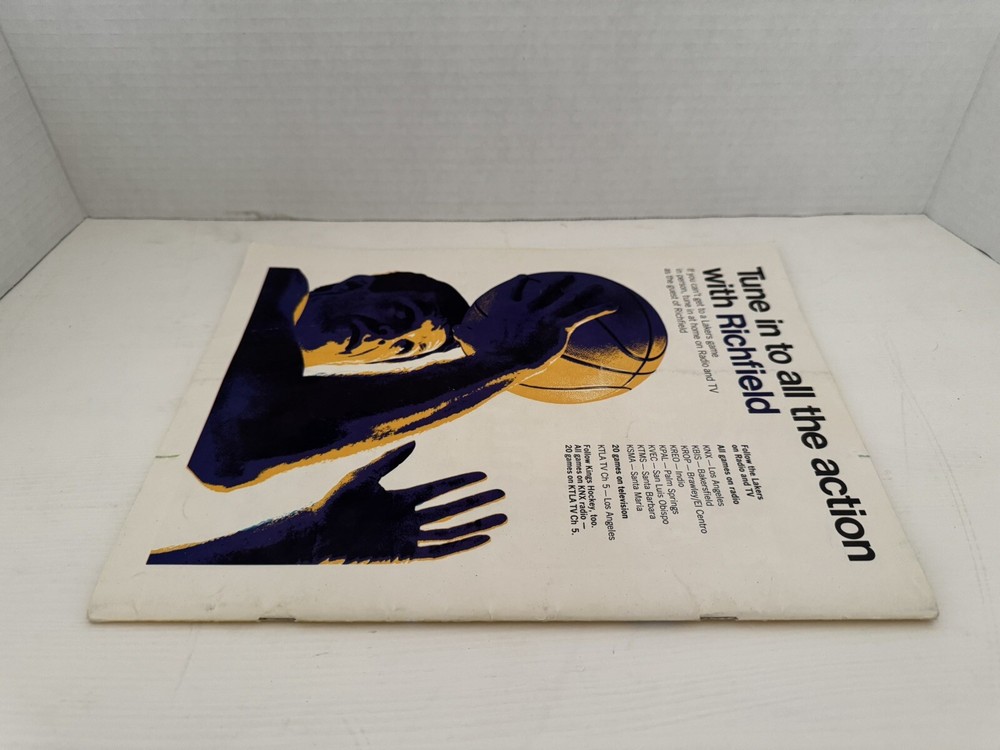 NBA Finals Celtics at Lakers Basketball Program 1969 Great Condition