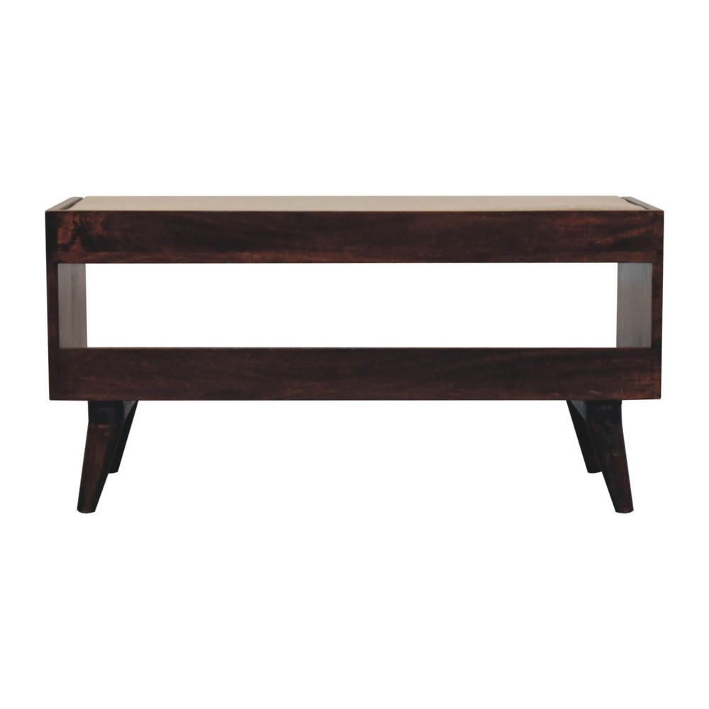 California Walnut Mud Linen Bench