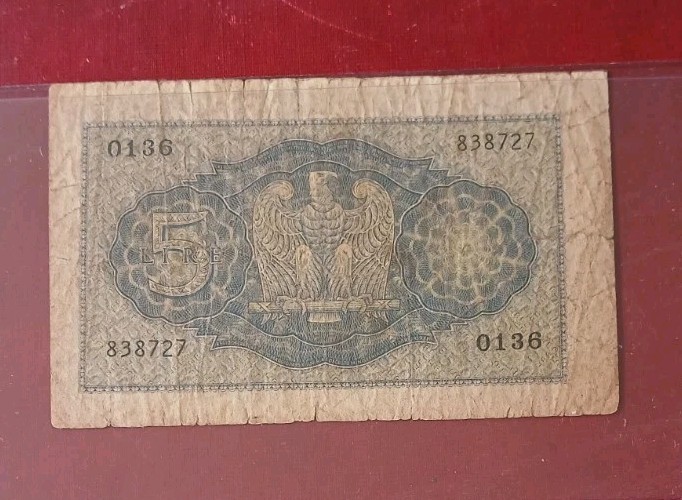 ITALY 5 LIRE 1940 Fine.