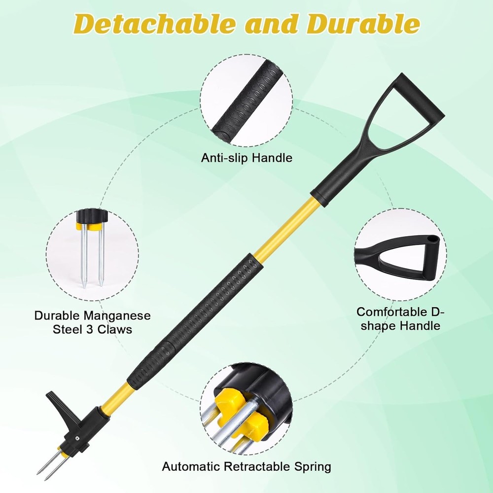 Weeder Puller Tool Stand Up Weed Tool with Long Handle Garden Weed Remover Tool