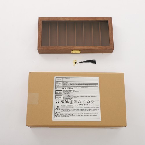 8 Compartments Knife Display Case Vintage Storage Box Organizer Rectangular