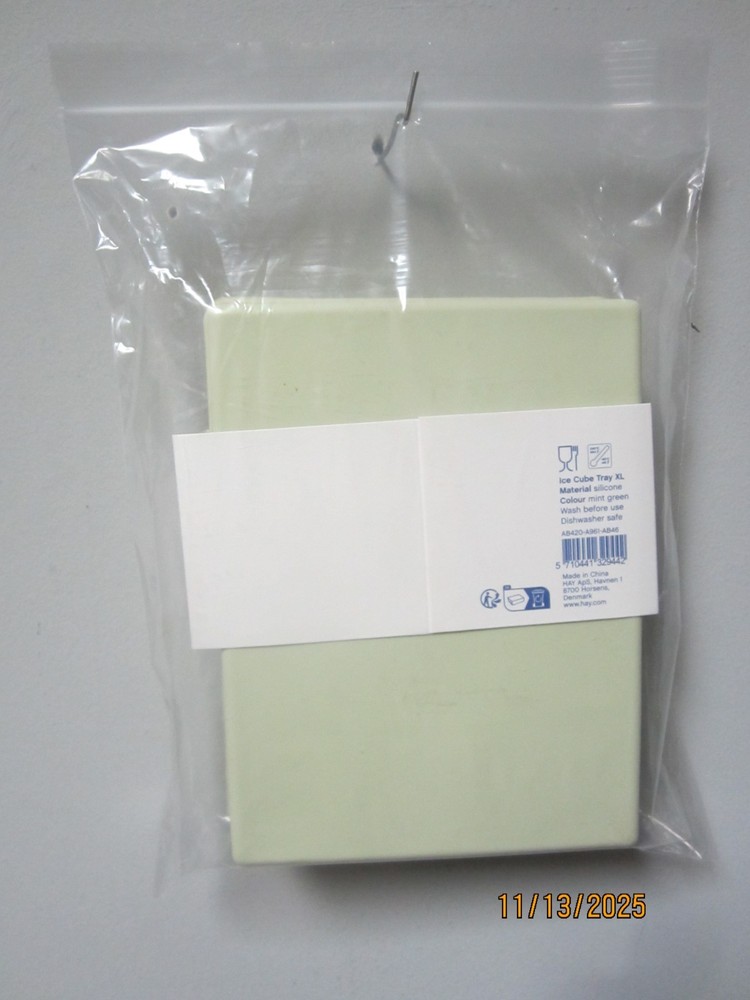 HAY Mint Green Silicone Ice Cube Tray Square XL