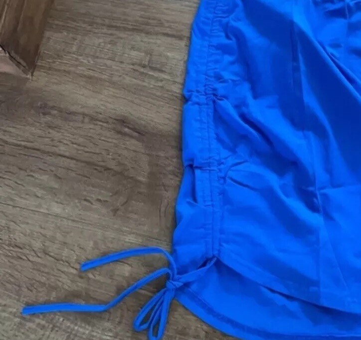 Shein blue side draw string Skirt And Top size oxl