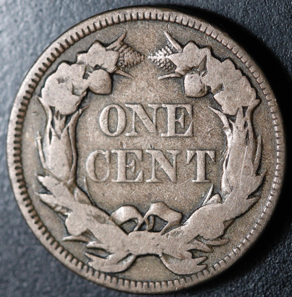 1858 FLYING EAGLE CENT - Large Letters LL - FINE