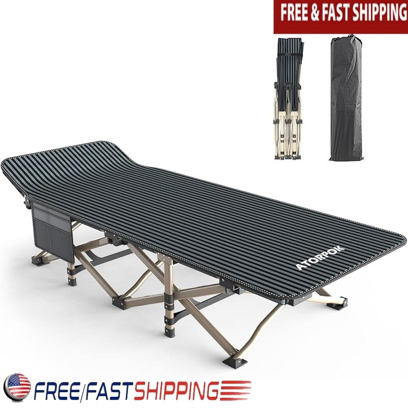 Portable Sleeping Cot Easy Setup Water Resistant Ergonomic Camping Travel Use