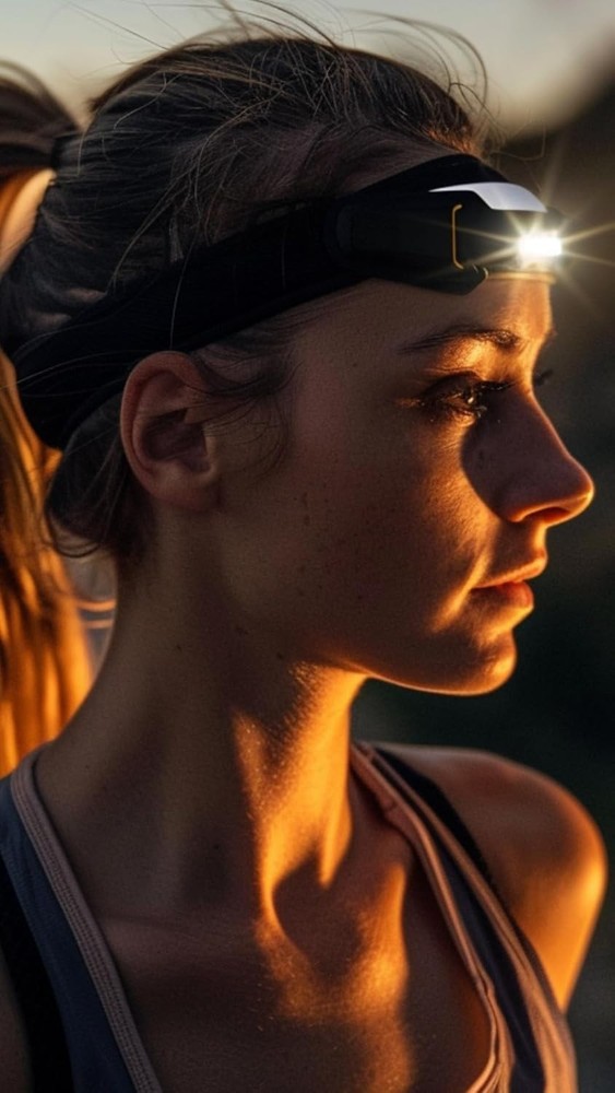 Bright LED Headlamp with Adjustable Strap - Perfect for Running & Camping