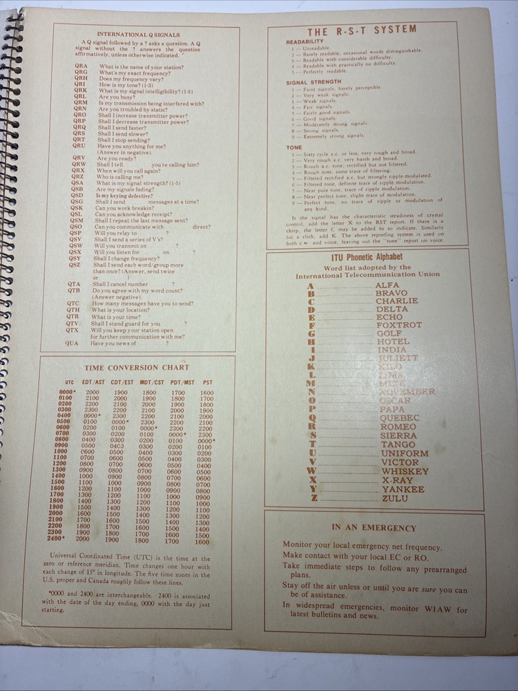 ARRL 1985 Ham Radio Log Book