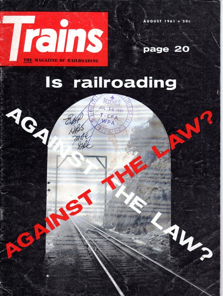 TRAINS MAGAZINE - AUGUST 1961