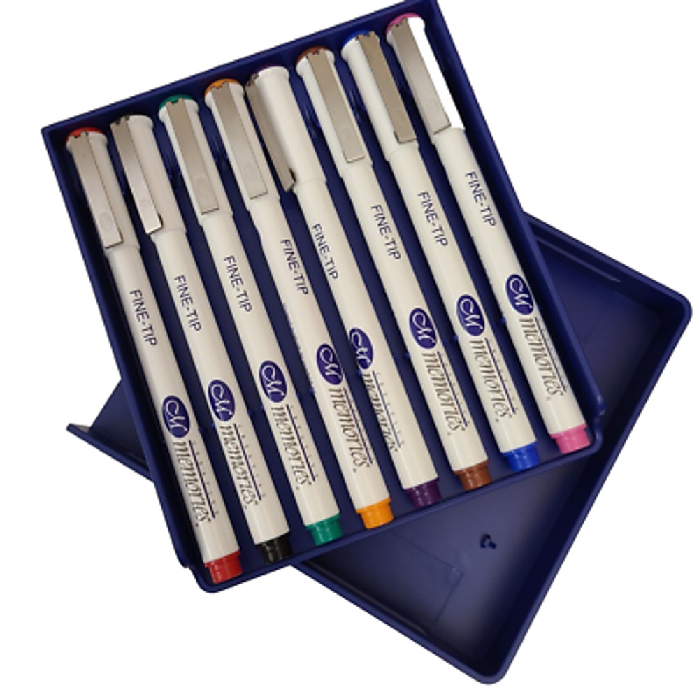 Creative Memories 8 Piece Fine Tip Scrapbook Pen Set