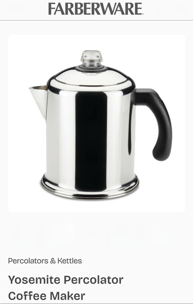Farberware Yosemite Percolator Coffee Maker 8 Cup