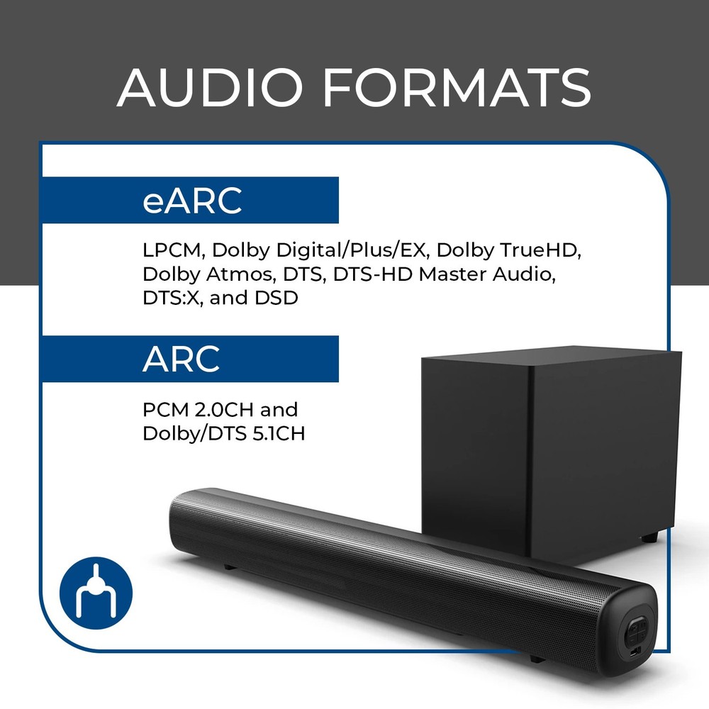 eARC Audio Splitter 1 in 2 Out