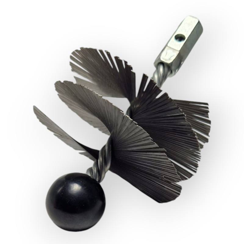 DIFF HEDGEHOG ROUND BRUSH TEMPERED STEEL WITH BALL Ø 100 MM 904290