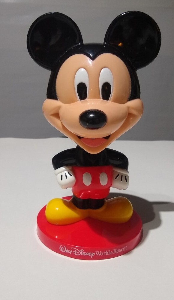 Mickey Mouse 8” Plastic Bobble Head Doll Walt Disney World