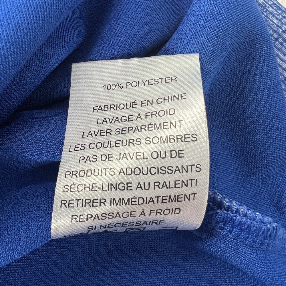 FootJoy Men Blue Stripe Knit Half Zip Pullover Golf Jacket Long Sleeve Top L