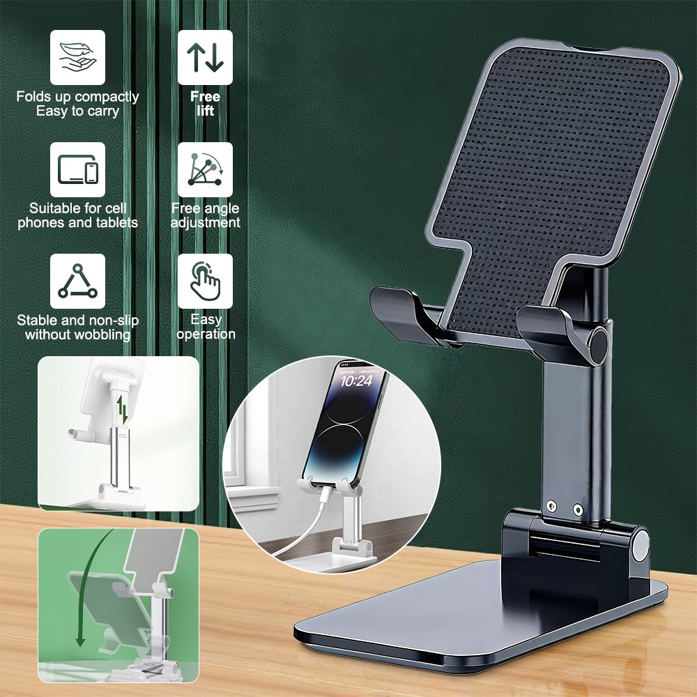 Folding Cell Phone Stand Adjustable Desktop Phone Holder Cradle Dock Universal