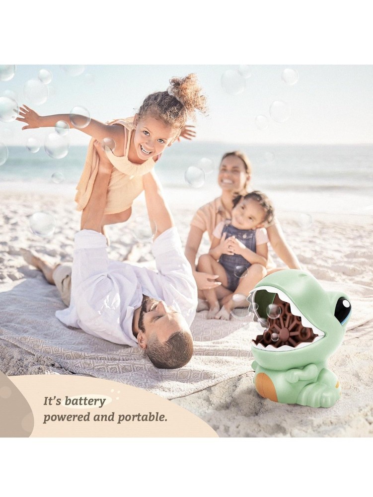 Dinosaur Bubble Blower with 2 Bubble Solutions - Ultimate Outdoor Fun for Kids