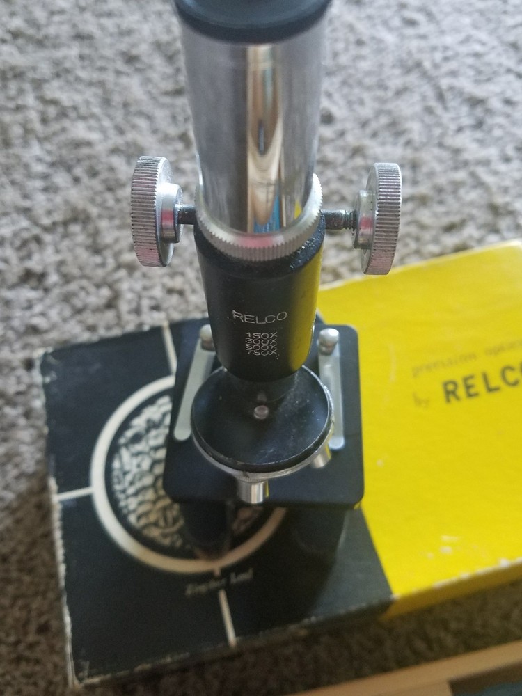 Vintage ~ Precision Optics by Relco ~ Microscope Kit 750X