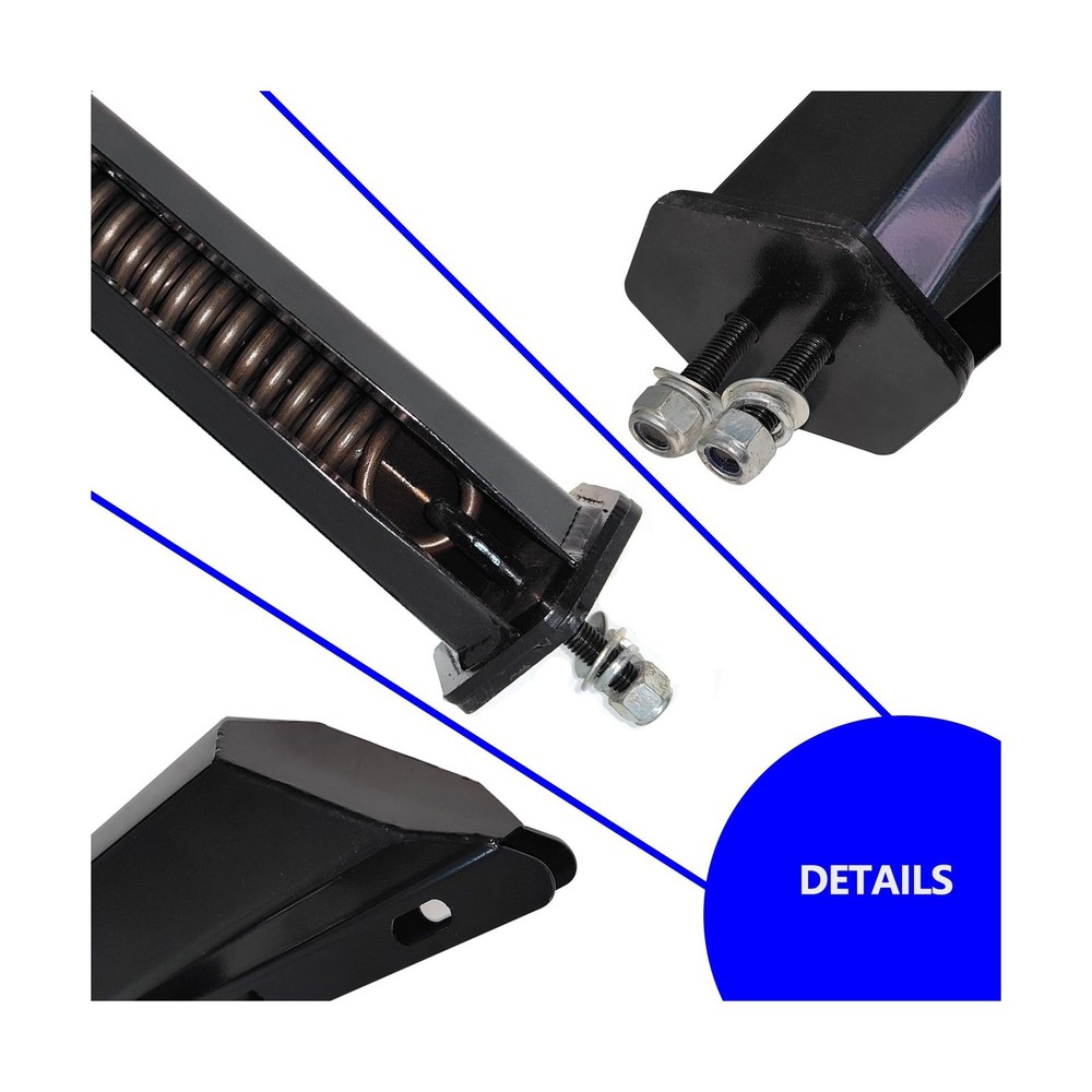 Black Angled Spring Loaded Mud Flap Hanger Bracket Mudflap Holder Set 1-1/8" ...