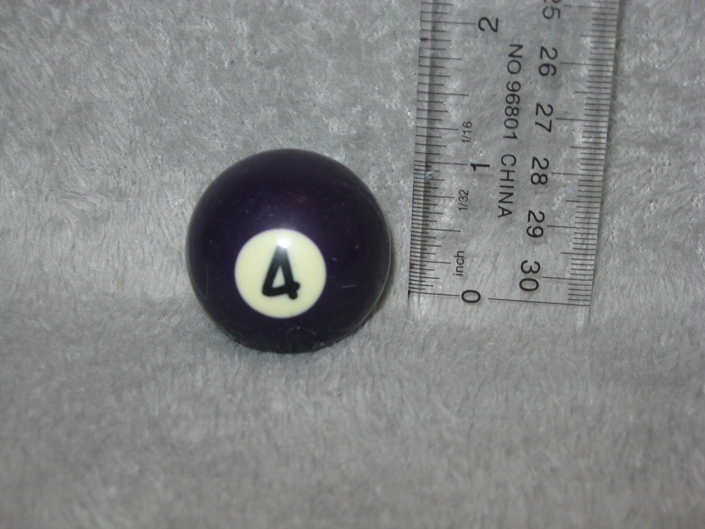 Mini Pool Ball #4 Purple Solid 1.5" Diameter Miniature Billiard Replacement