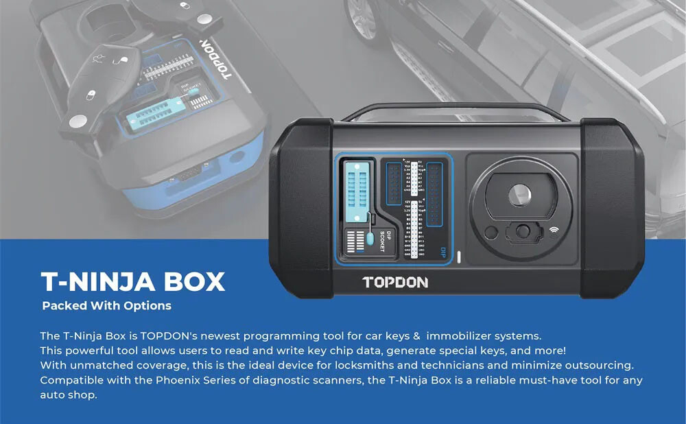 USA TOPDON T-Ninja Box Professional Car Diagnostic Scanner Key Coding Programmer