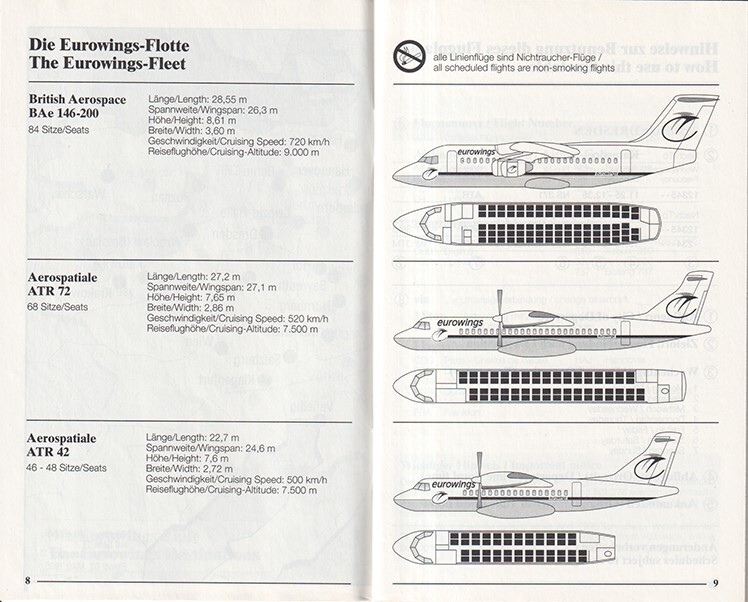 Eurowings timetable 1995/03/26
