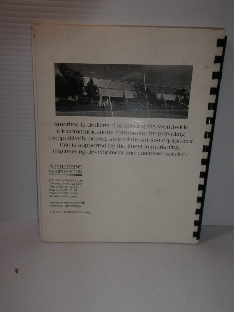 Ameritec AM8a PCM/VF Call Analyzer Instruction Manual